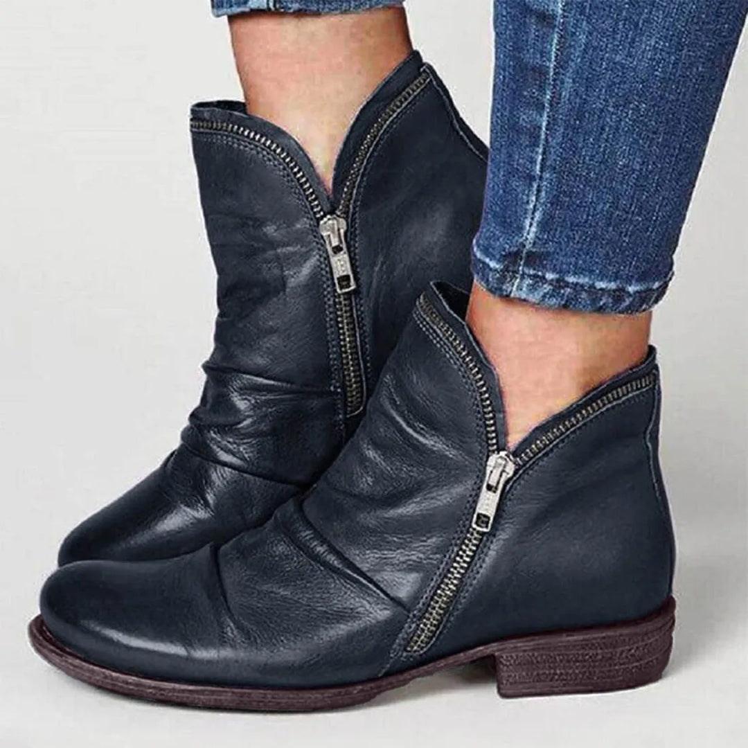 Damenstiefel mit doppeltem Reißverschluss EB EB