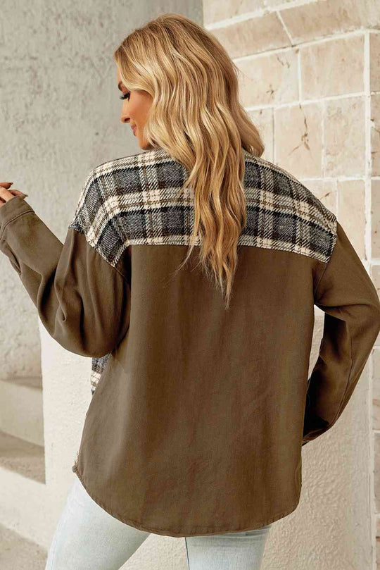EB | Karo-Kragen-Denimjacke