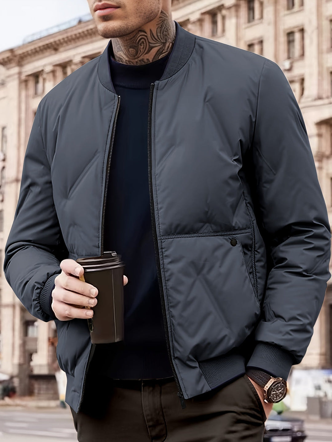EB | Moderne Bomberjacke Polyester Stil und Komfort