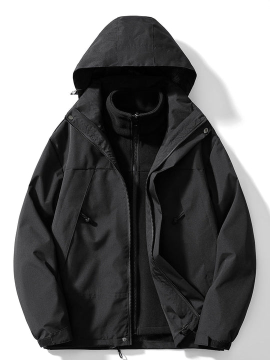 EB | 3 in 1 Outdoor Jacke Wasserdicht Winddicht Abnehmbare Kapuze