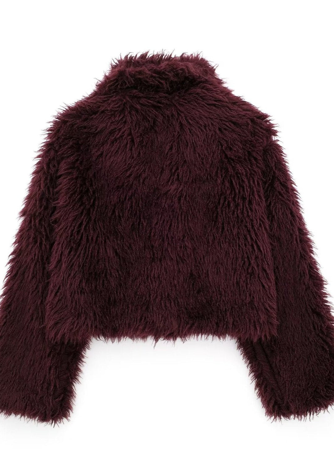 EB | Kunstpelz Winterjacke in Burgunder