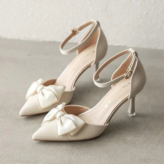 EB | Pumps für Damen mit Schleife und Spitzenabsatz