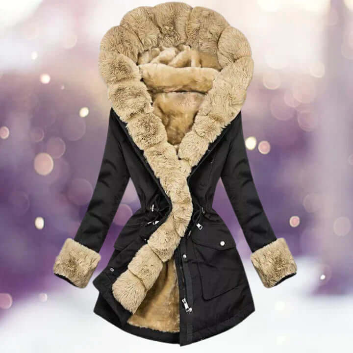 EB | Damen Freizeit Pelz Kapuzenjacke