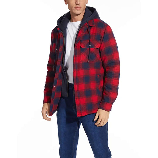 EB | Herren Karierte Langarm Freizeitjacke