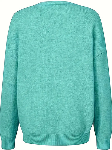 EB | Unifarbenes Cut-Out Strickpullover - Stilvolle Damenmode