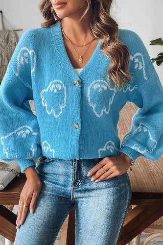 EB | Lockere lässige Cartoon Jacquard-Jacke