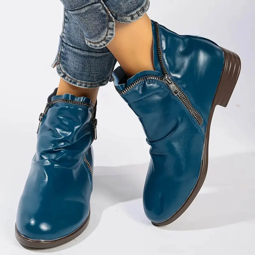 Damenstiefel mit doppeltem Reißverschluss EB EB