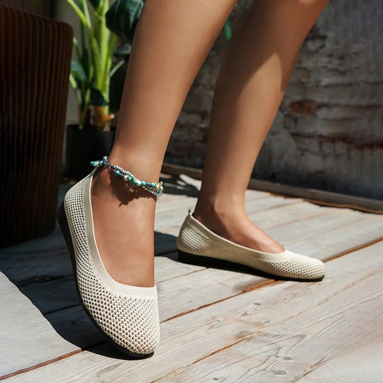 Lässige Atmungsaktive Flache Schuhe EB