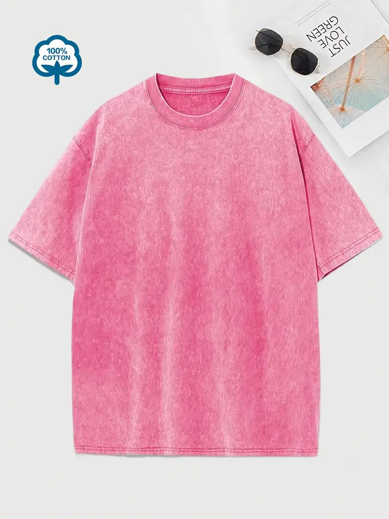 EB | Baumwoll-T-Shirt mit Rundhalsausschnitt