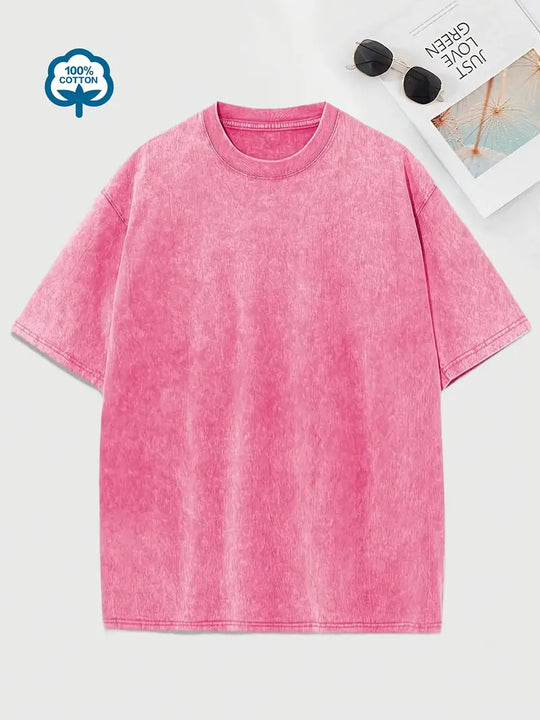 EB | Baumwoll-T-Shirt mit Rundhalsausschnitt