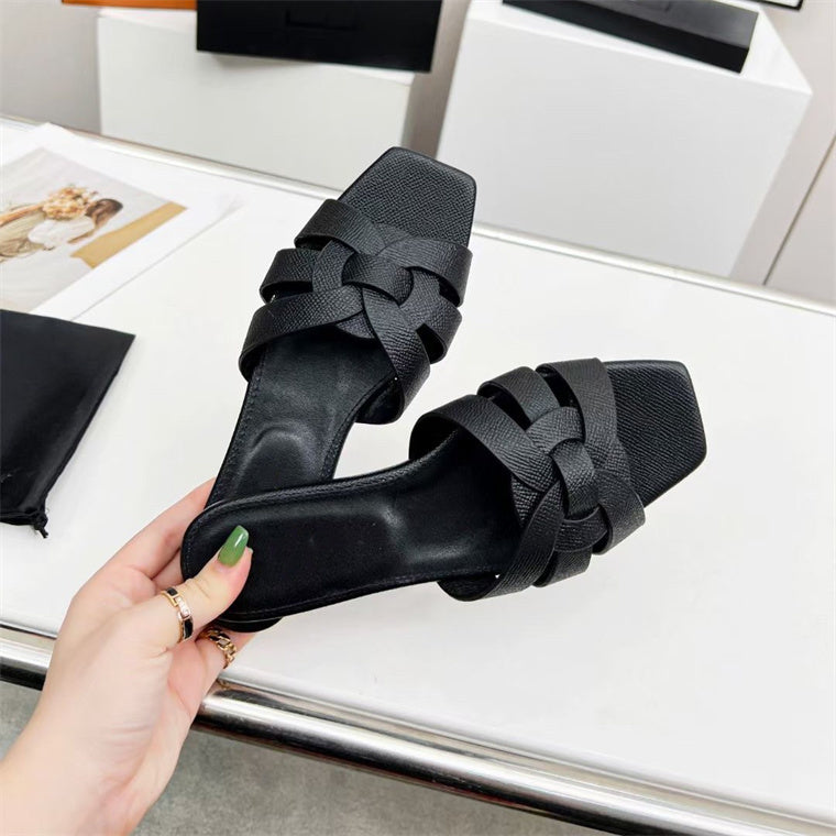 EB | Damenmode Einfache Kreuz Mittel-Hoch Schuhe
