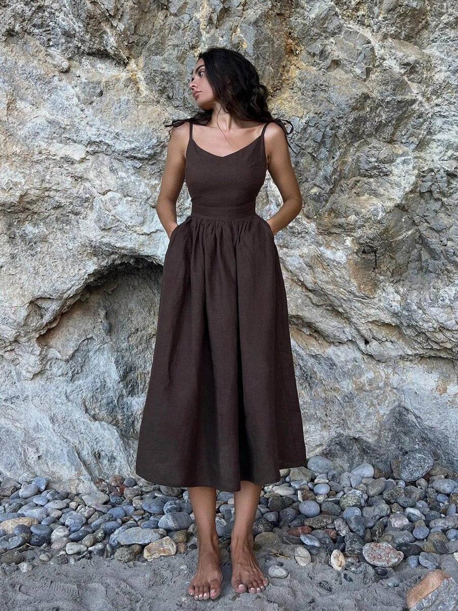 EB | Strandkleid mit Rückenfreiem Design für Frauen