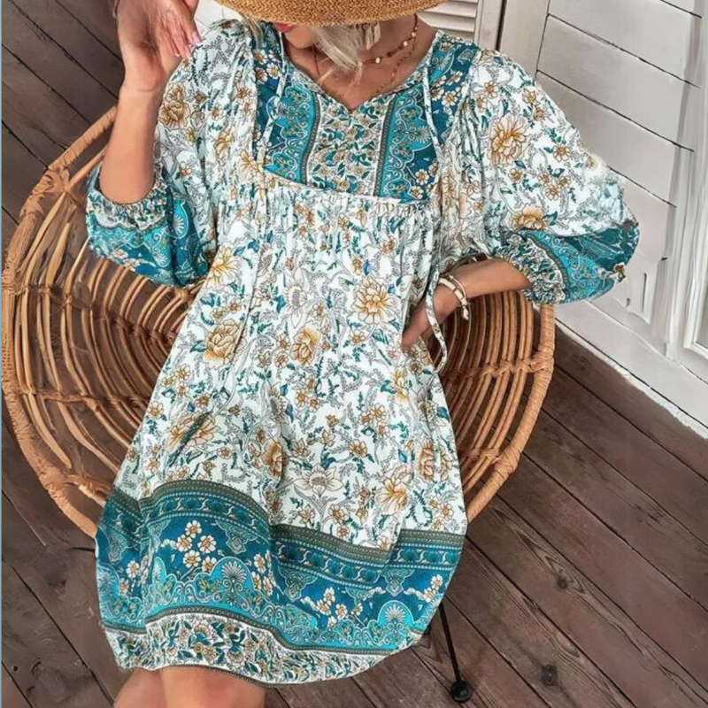 EB | Bohemian Maxikleid mit Bauchabdeckung