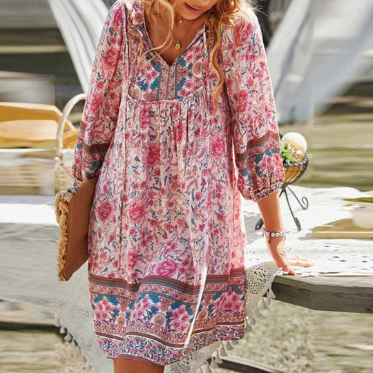 EB | Bohemian Maxikleid mit Bauchabdeckung