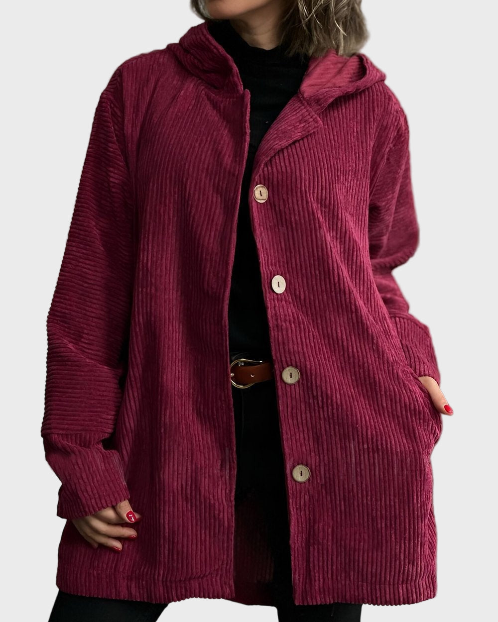 EB | Jacke mit Kapuze und Knöpfen