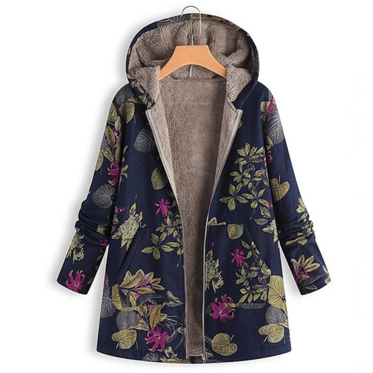 EB | Warme Damenjacke Mit Blumigem Design