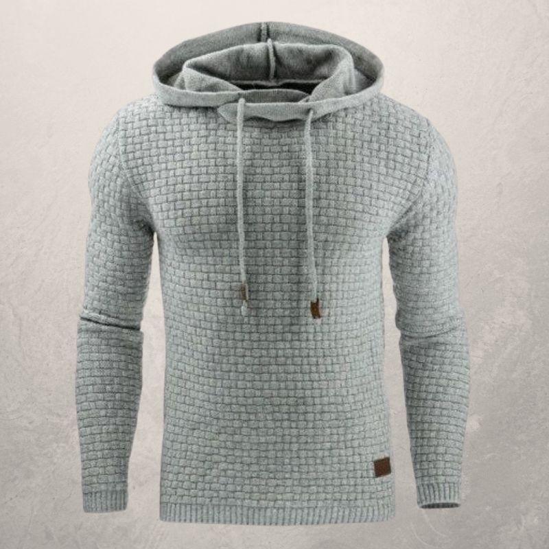 EB | Slim Fit Kapuzenpullover Korbmuster Strick Kapuzenpullover