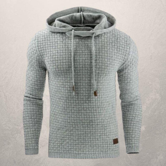 EB | Slim Fit Kapuzenpullover Korbmuster Strick Kapuzenpullover