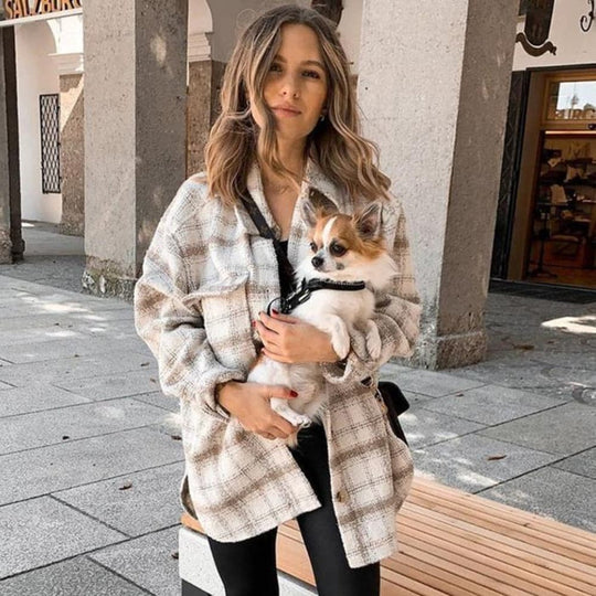EB | Shirtjacke Oversized Fit Weich und Leicht Knopfverschluss und Brusttaschen