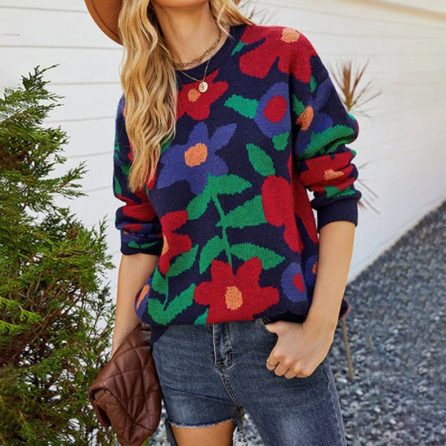 EB | Floraler Strickpullover