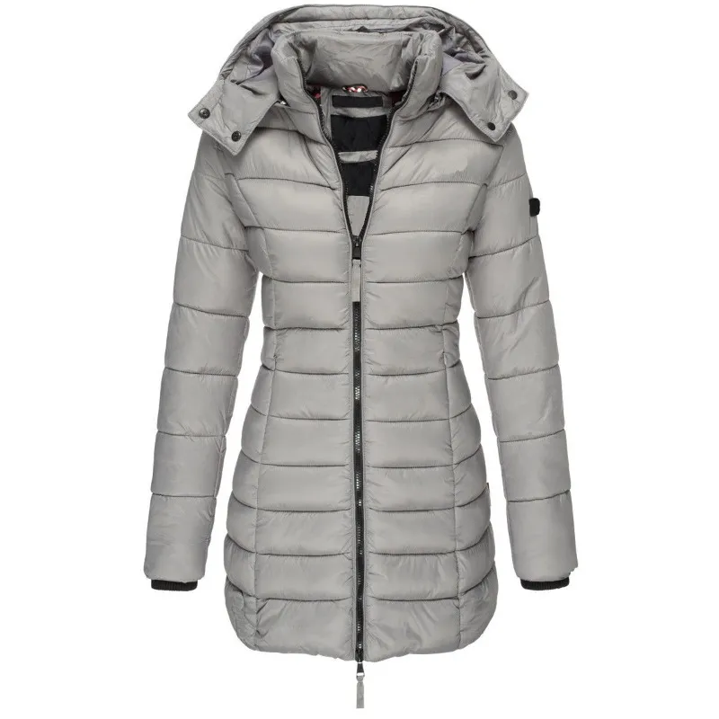 EB | Daunenjacke lang Kapuze Damen