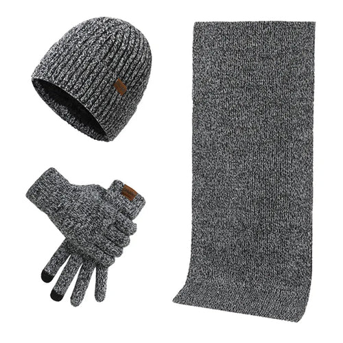 EB - Lässiges Winterset mit Mütze, Schal und Handschuhen für Männer