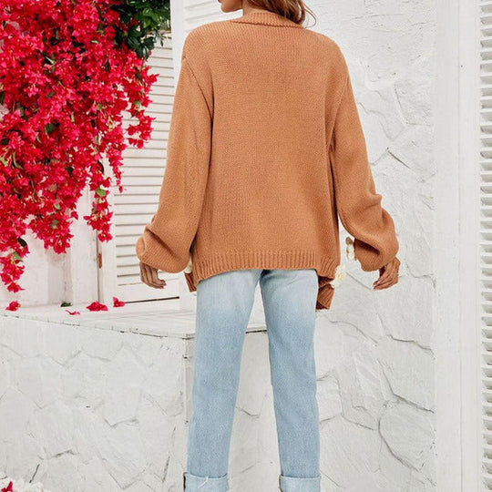 EB | Strickjacke mit 3d Blumendekoration