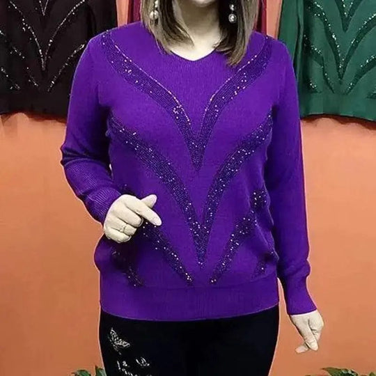 EB | V-Ausschnitt Pullover Eleganter Zeitloser Stil Ideal für den Winter