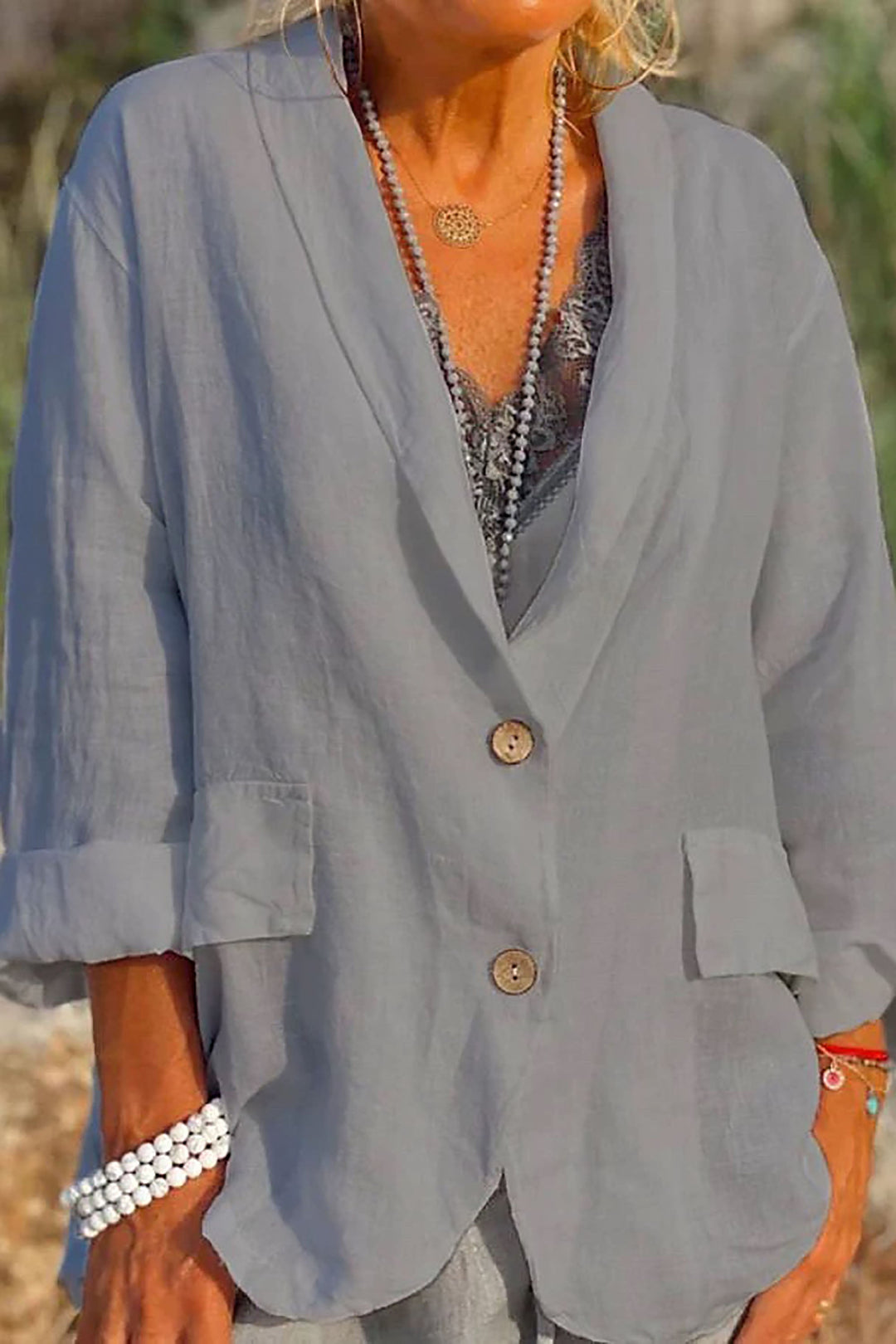 EB | Luftige Jacke mit Knopfleiste
