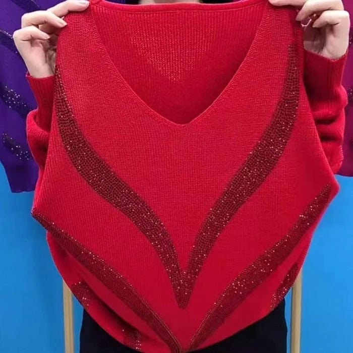 EB | V-Ausschnitt Pullover Eleganter Zeitloser Stil Ideal für den Winter