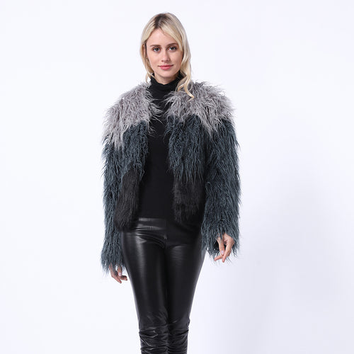 Damen Extravagante Kunstpelzjacke mit federleichtem Design und modischem Schnitt EB
