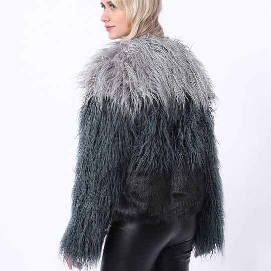 Damen Extravagante Kunstpelzjacke mit federleichtem Design und modischem Schnitt EB