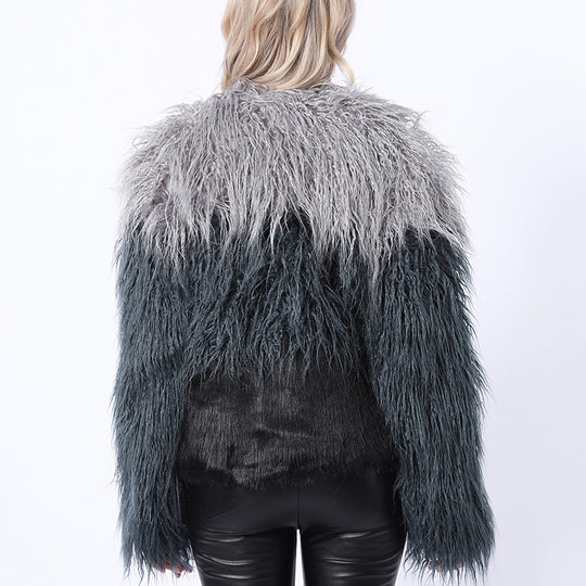 Damen Extravagante Kunstpelzjacke mit federleichtem Design und modischem Schnitt EB
