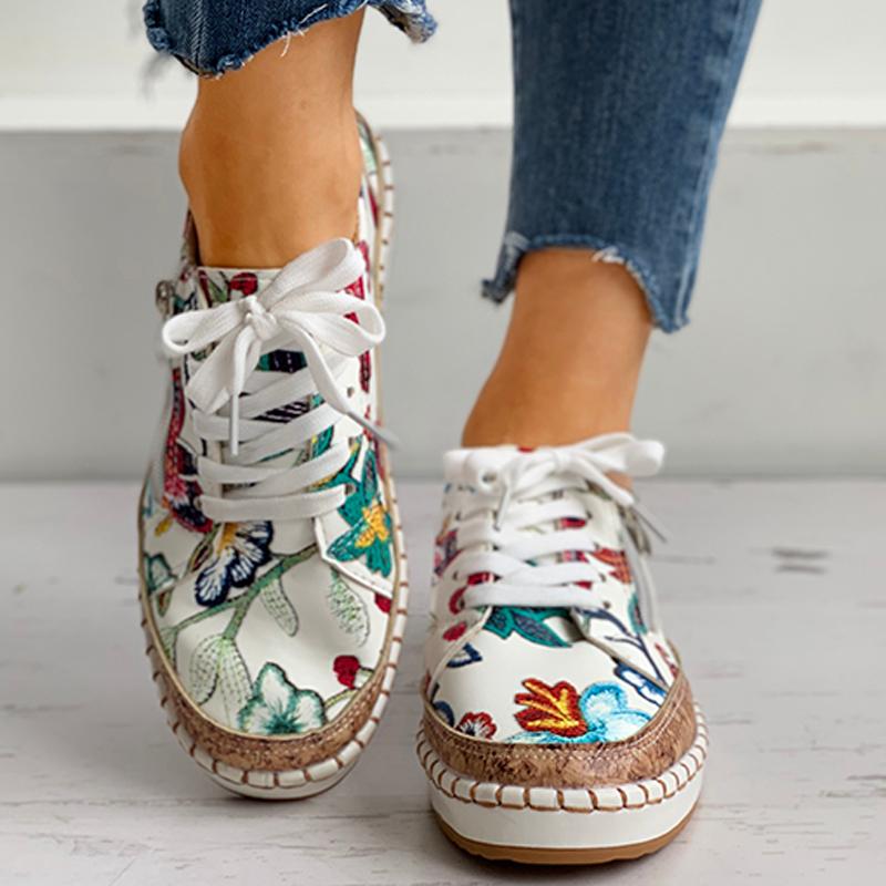 Florale vulkanisierte Schuhe für Damen EB