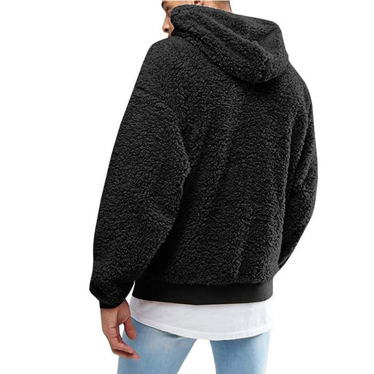 Herren kuscheliger Kapuzenpullover aus weichem Fleece EB