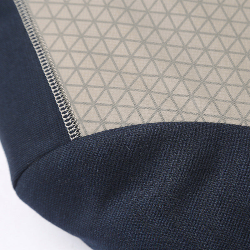 Herren Hybrid-Übergangsjacke mit gesteppter Front, Jersey-Ärmeln und Stehkragen EB
