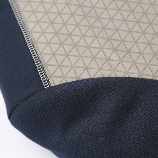 Herren Hybrid-Übergangsjacke mit gesteppter Front, Jersey-Ärmeln und Stehkragen EB