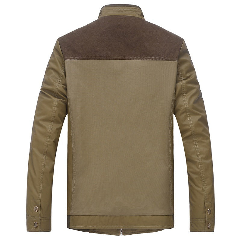 Herren Leichte Übergangsjacke mit Stehkragen und gemustertem Satinfutter EB