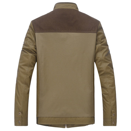 Herren Leichte Übergangsjacke mit Stehkragen und gemustertem Satinfutter EB