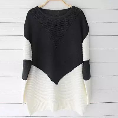 Damen Strickpullover mit strukturiertem Design und modernen Akzenten EB