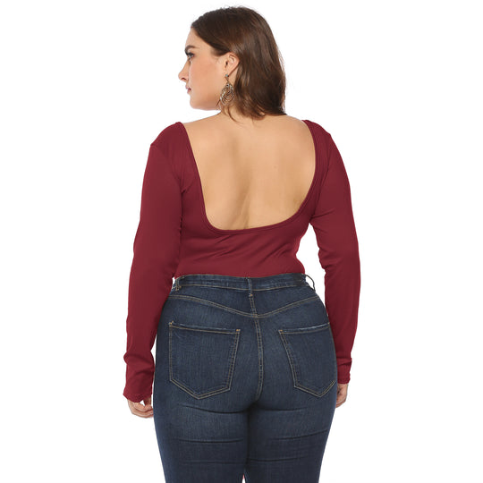 Damen Einteiler mit langen Ärmeln und Knopfdetails EB