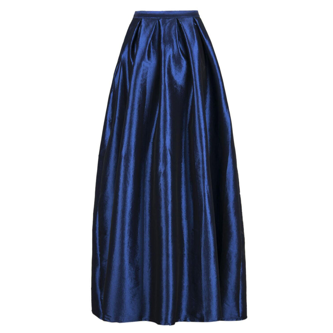 Damen Maxirock aus schimmerndem Satin mit weitem Schnitt EB
