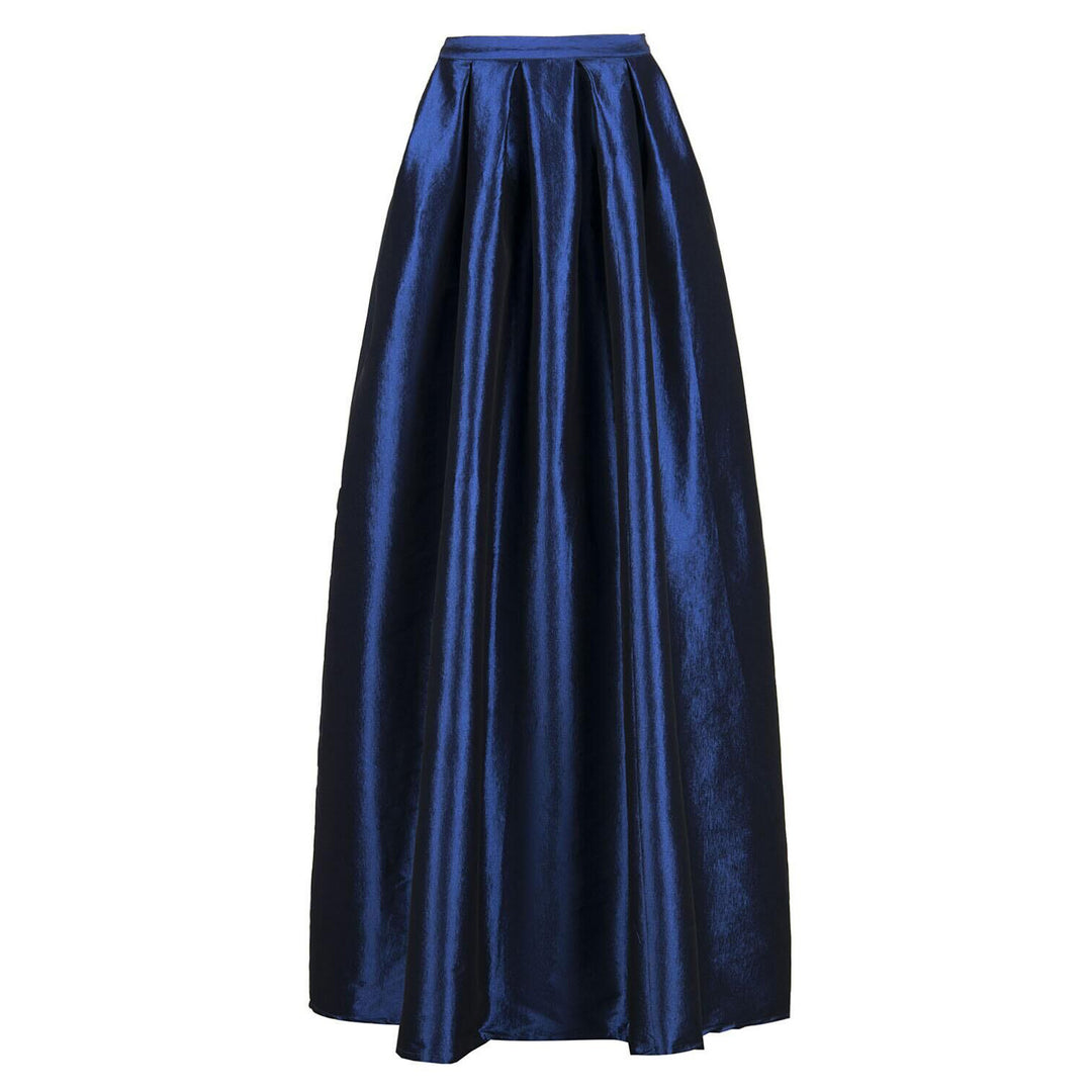 Damen Maxirock aus schimmerndem Satin mit weitem Schnitt EB