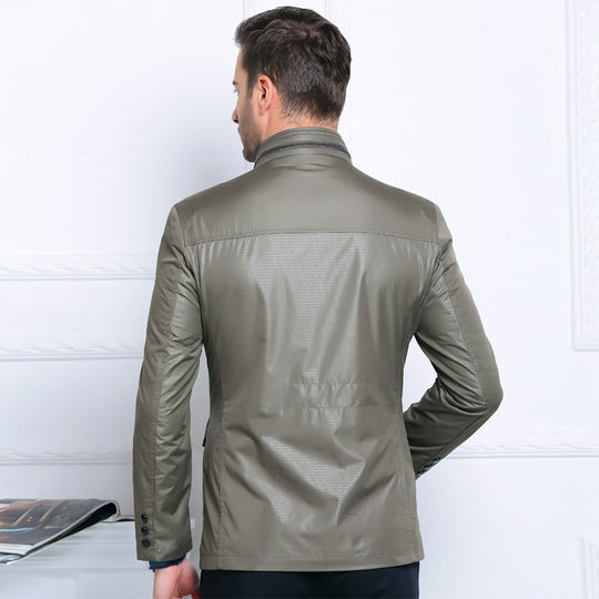 Herren Leichte Fieldjacke im City-Utility-Stil mit Stehkragen EB