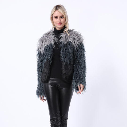 Damen Extravagante Kunstpelzjacke mit federleichtem Design und modischem Schnitt EB