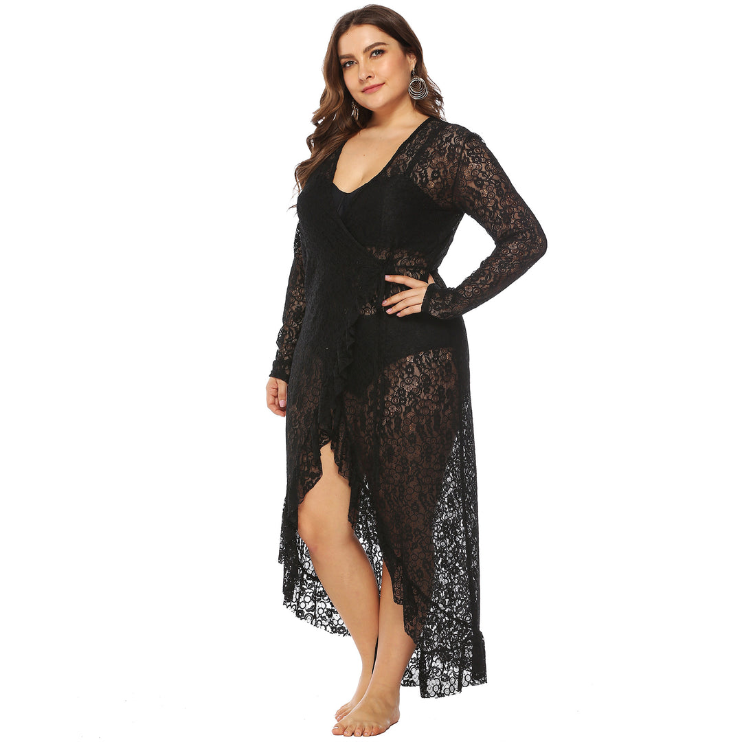 Damen eleganter Spitzen-Strandüberwurf EB