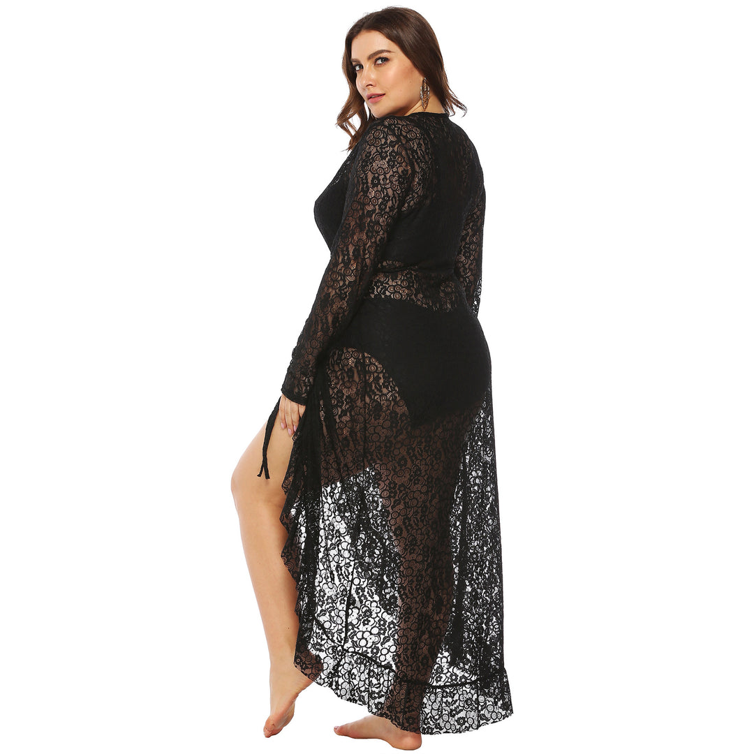 Damen eleganter Spitzen-Strandüberwurf EB