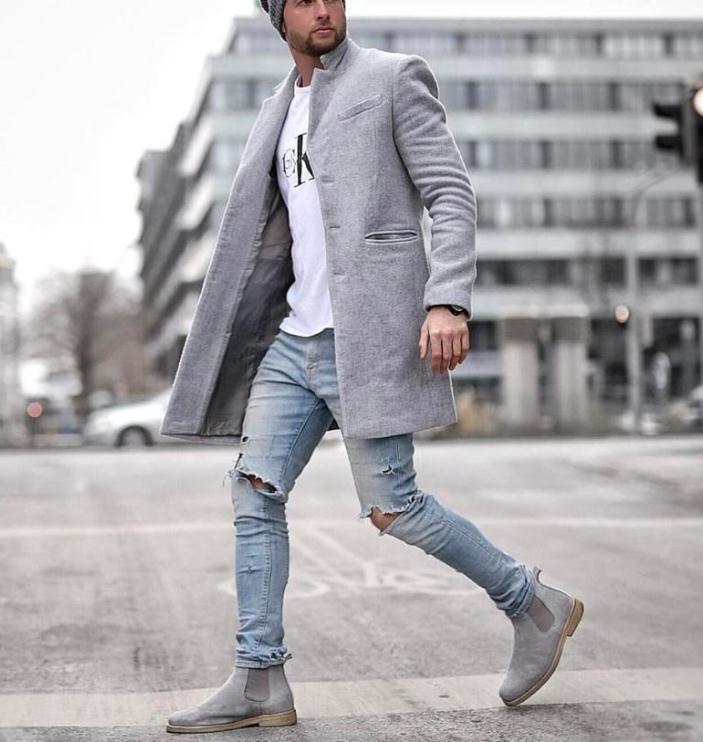 Herren eleganter Langmantel EB