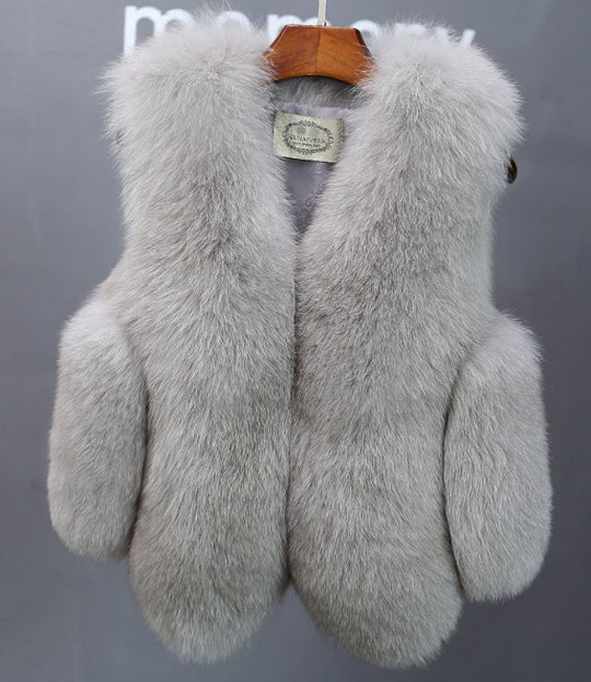 Damen elegante Fellweste EB