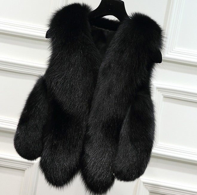 Damen elegante Fellweste EB